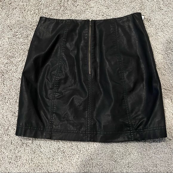 Free People Faux Leather Mini Skirt - Picture 4 of 7